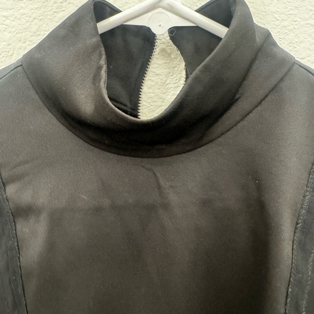 Zara Black High-Neck Silk Corset Top - Picture 4 of 7